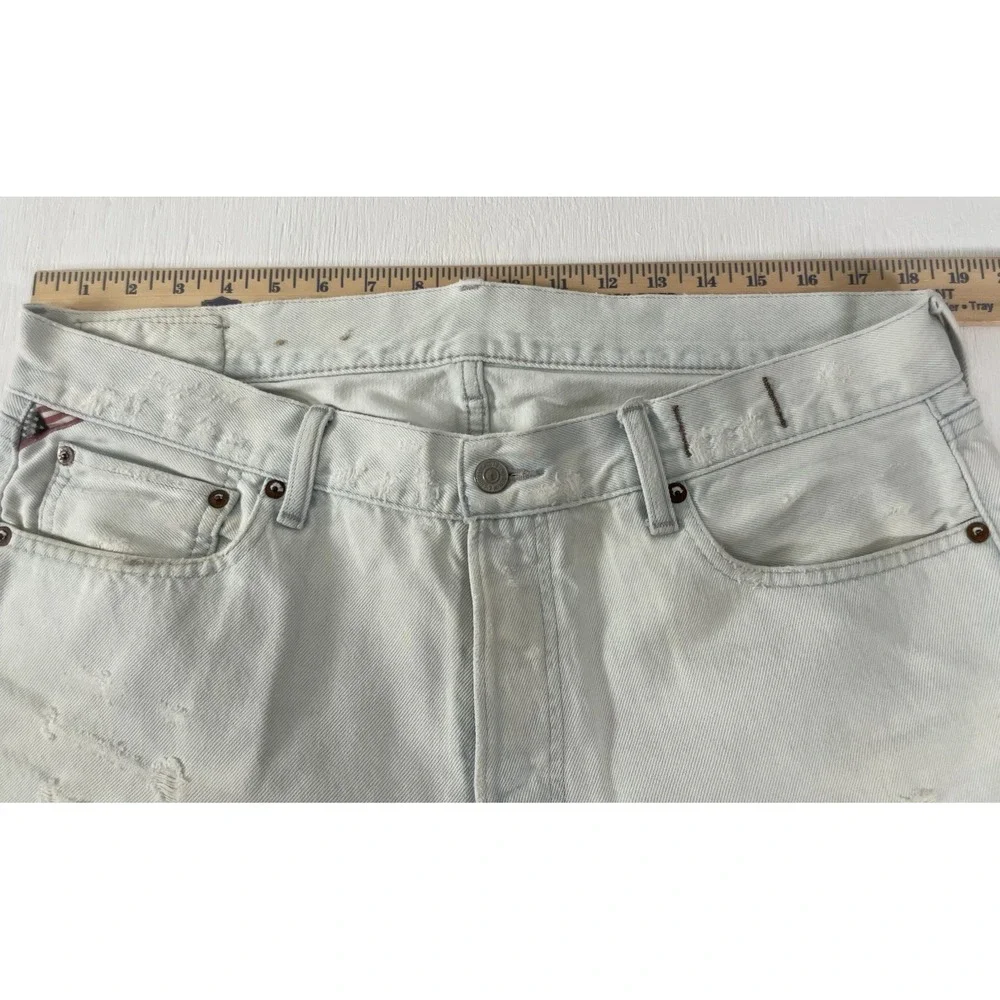 Denim & Supply Ralph Lauren Destroyed Jean Shorts Men's Size 36 Prospect Slim - Picture 12 of 13